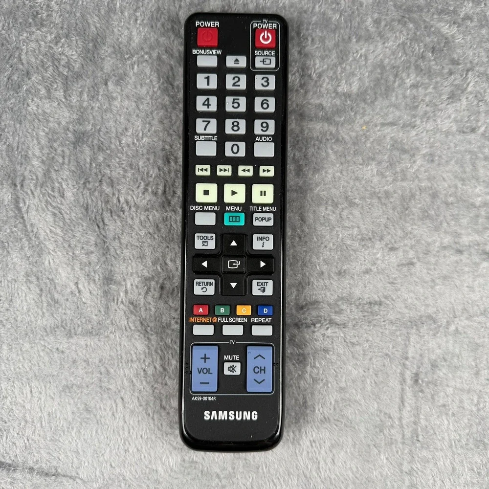 Samsung AK59-00104R‎ Blu-ray Disc Player Remote Control Black OEM Replacement